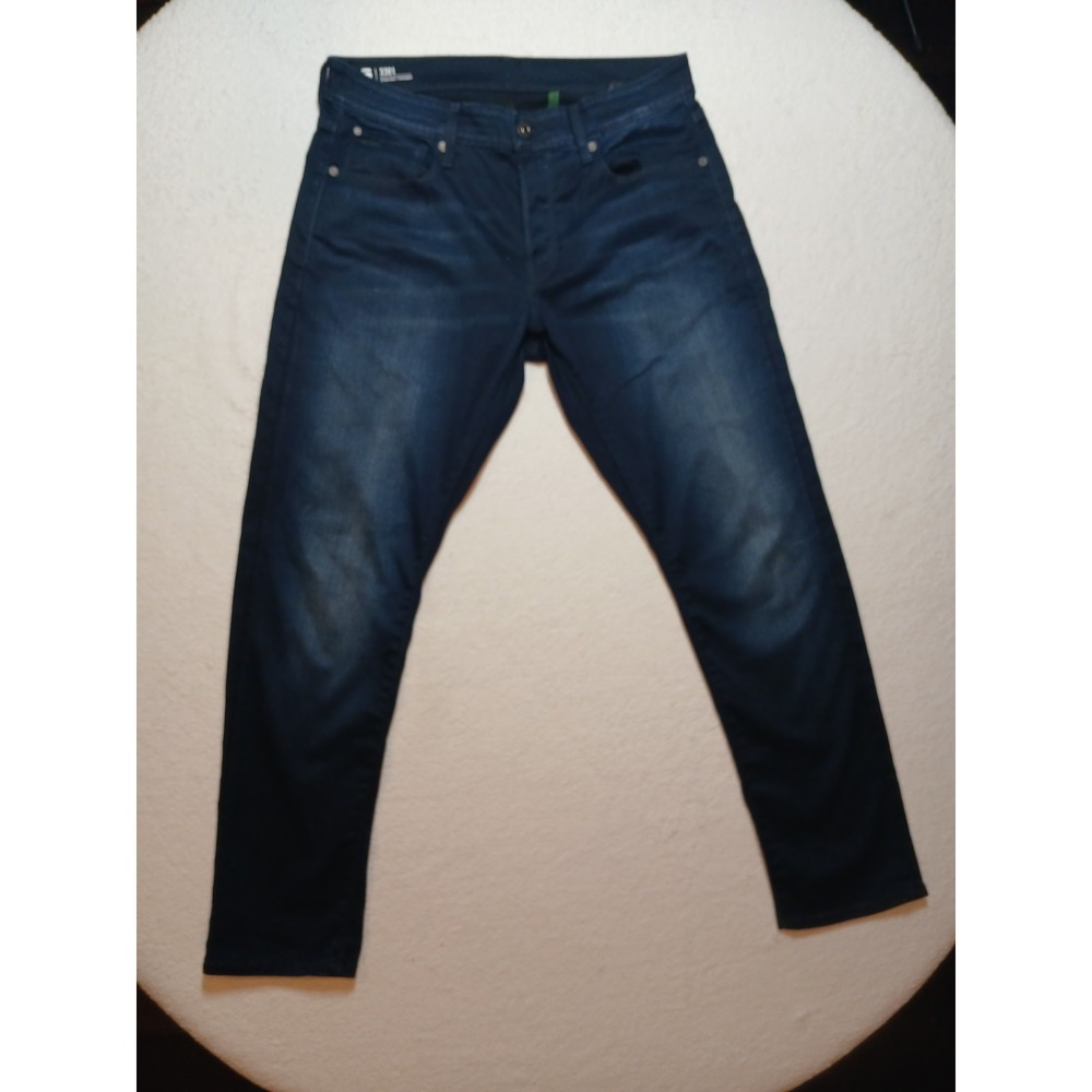 G-STAR 3301 Straight Tapered Jeans Men's W33/L30 Fade Effect Button Fly
